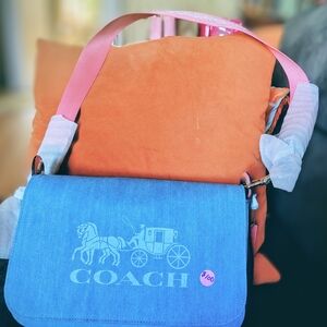 Coach Blue and Pink Women's Bag
